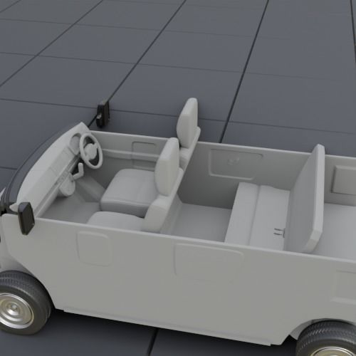 Full model kit - Suzuki Kei Car - Carry Every PC Mini Bus 3D print model_13