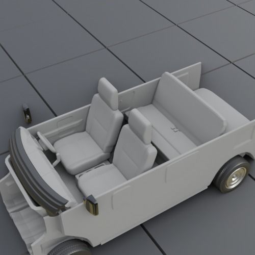 Full model kit - Suzuki Kei Car - Carry Every PC Mini Bus 3D print model_10