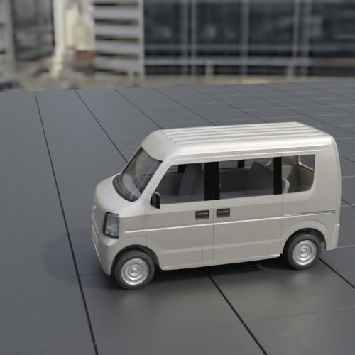 Full model kit - Suzuki Kei Car - Carry Every PC Mini Bus 3D print model_2