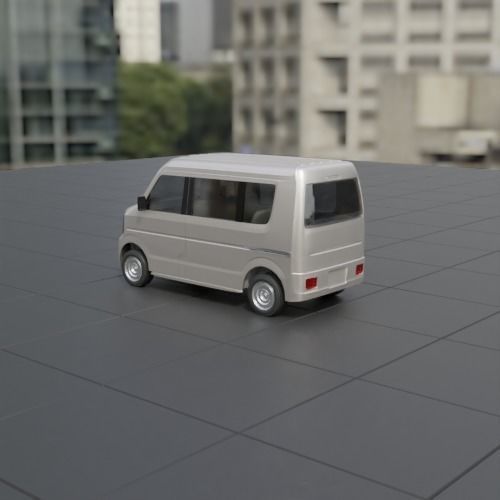 Full model kit - Suzuki Kei Car - Carry Every PC Mini Bus 3D print model_7