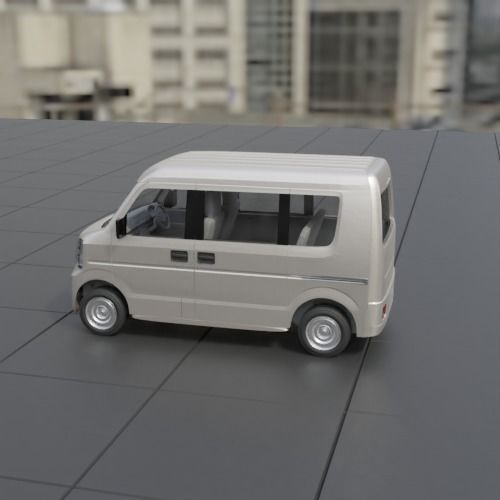 Full model kit - Suzuki Kei Car - Carry Every PC Mini Bus 3D print model_4