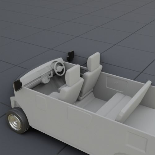 Full model kit - Suzuki Kei Car - Carry Every PC Mini Bus 3D print model_15