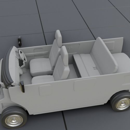 Full model kit - Suzuki Kei Car - Carry Every PC Mini Bus 3D print model_11