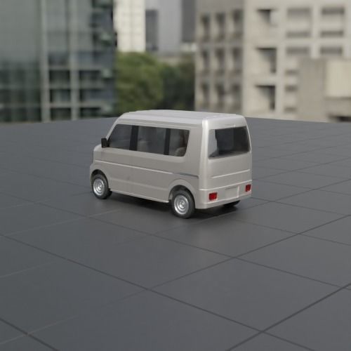 Full model kit - Suzuki Kei Car - Carry Every PC Mini Bus 3D print model_8