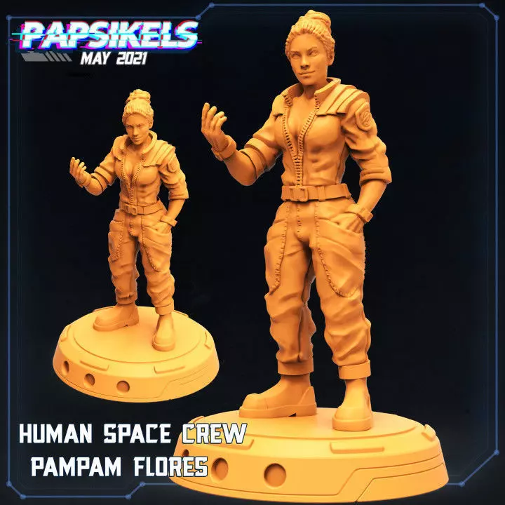 HUMAN SPACE CREW PAMPAM FLORES 3D print model