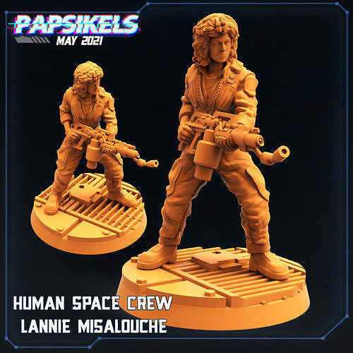 HUMAN SPACE CREW LANNIE MISALOUCHE 3D print model