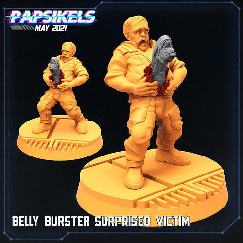 BELLY BURSTER SURPRISED VICTIM 3D print model