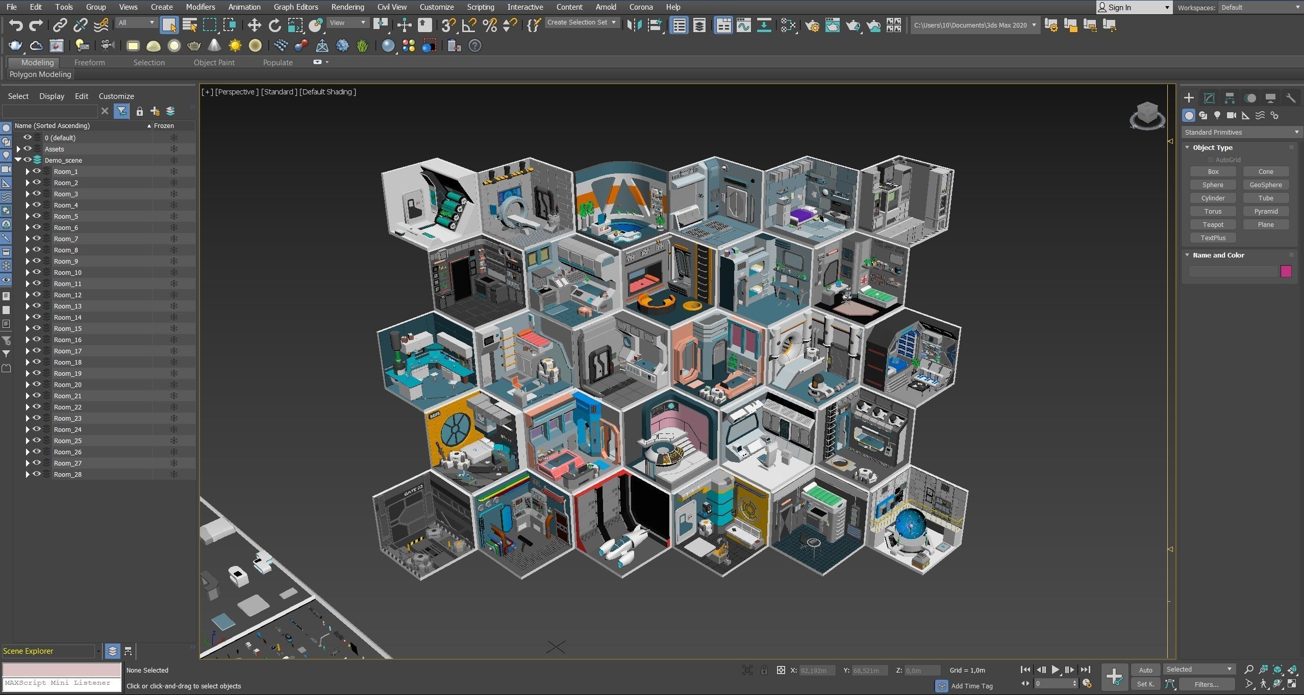 Sci-Fi Rooms Low-poly 3D model_44