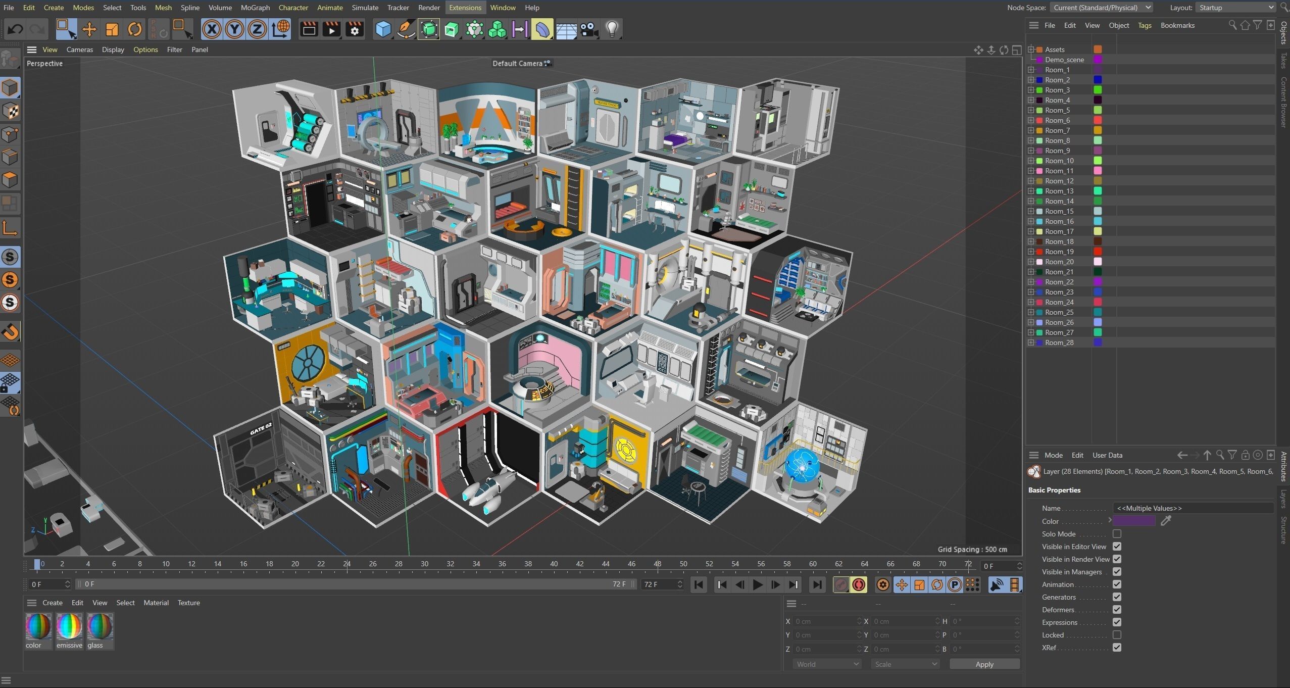 Sci-Fi Rooms Low-poly 3D model_46