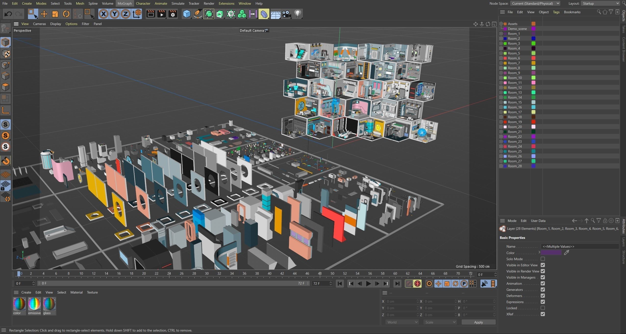Sci-Fi Rooms Low-poly 3D model_45
