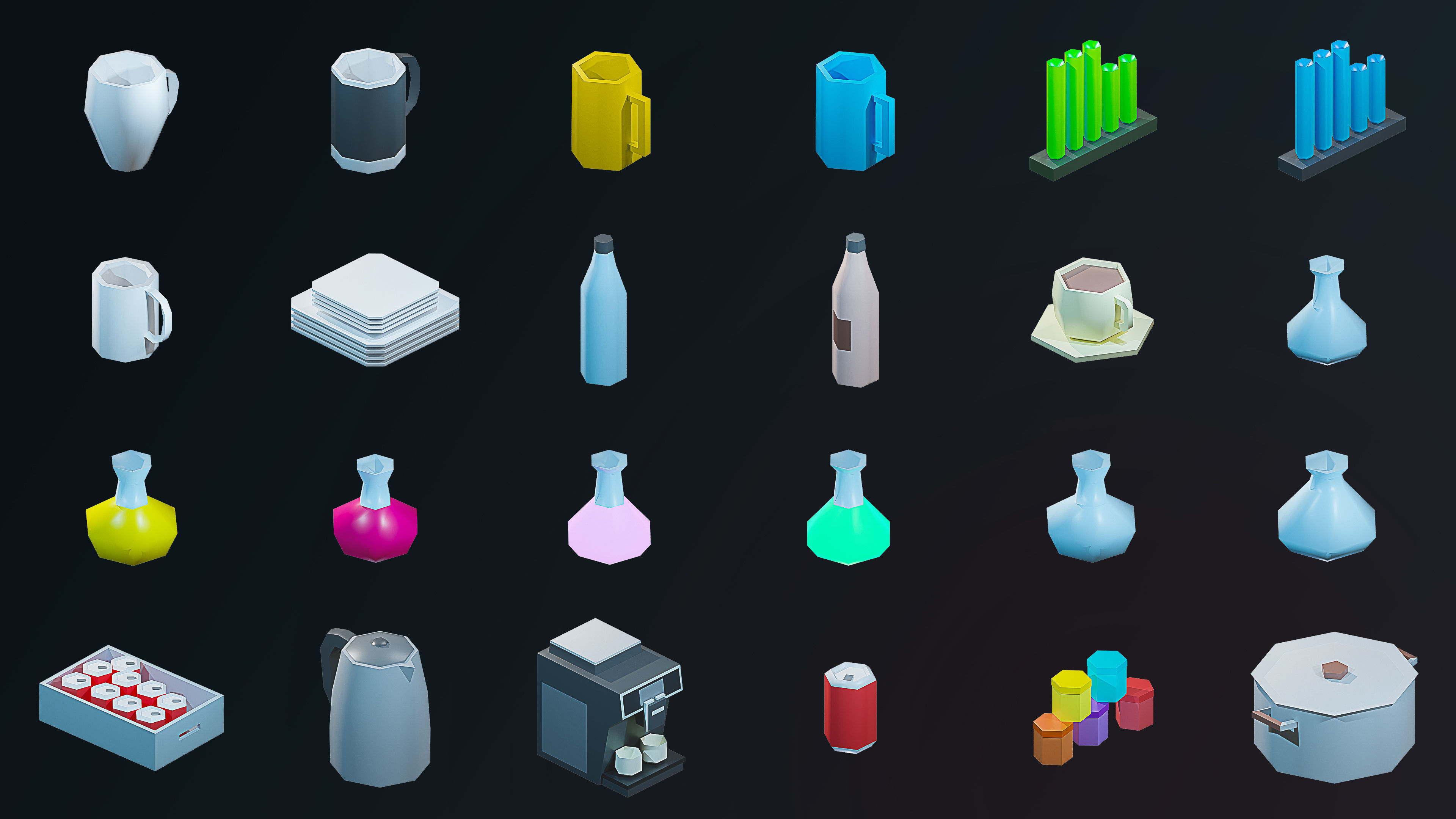 Sci-Fi Rooms Low-poly 3D model_38