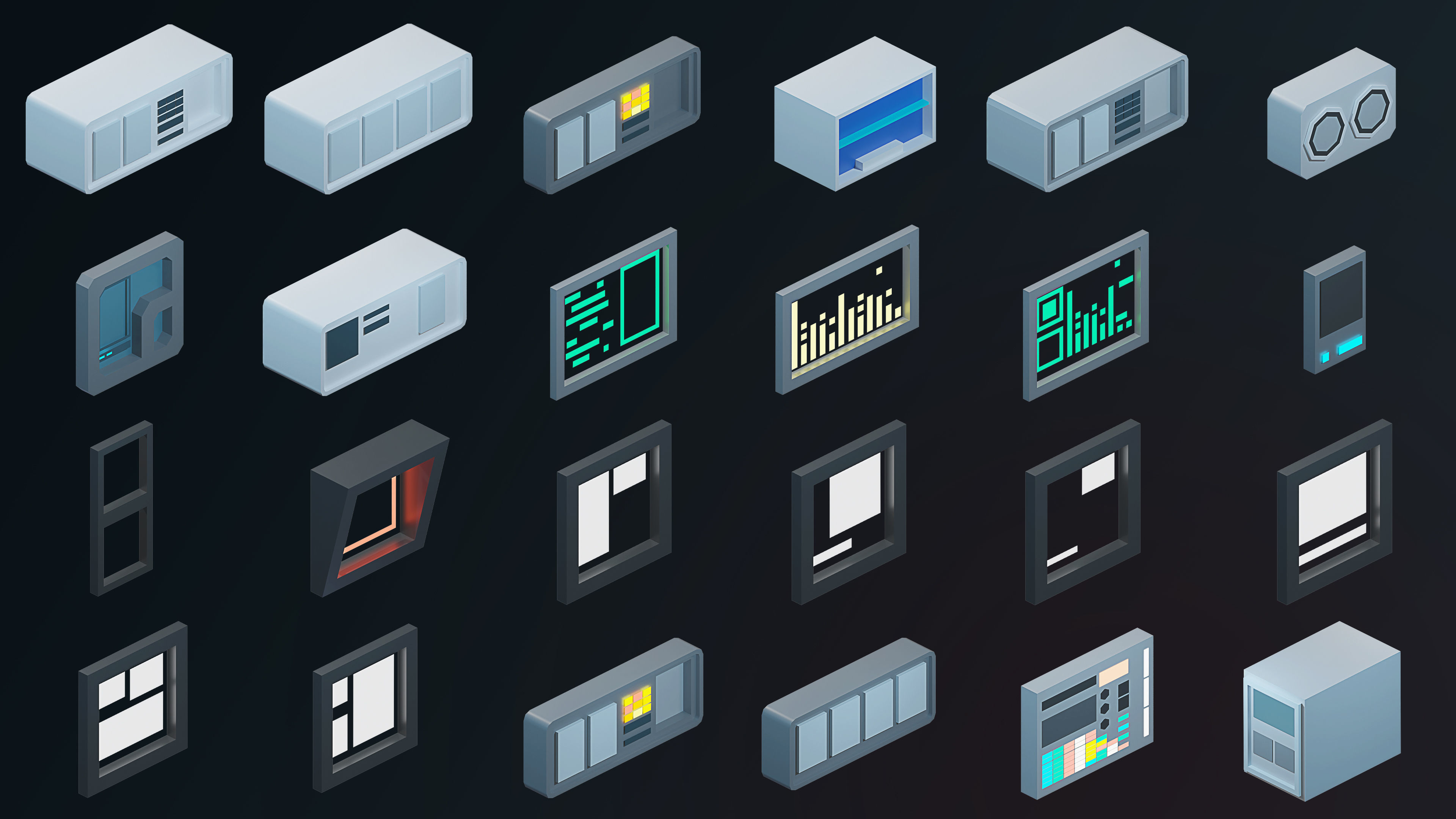 Sci-Fi Rooms Low-poly 3D model_31