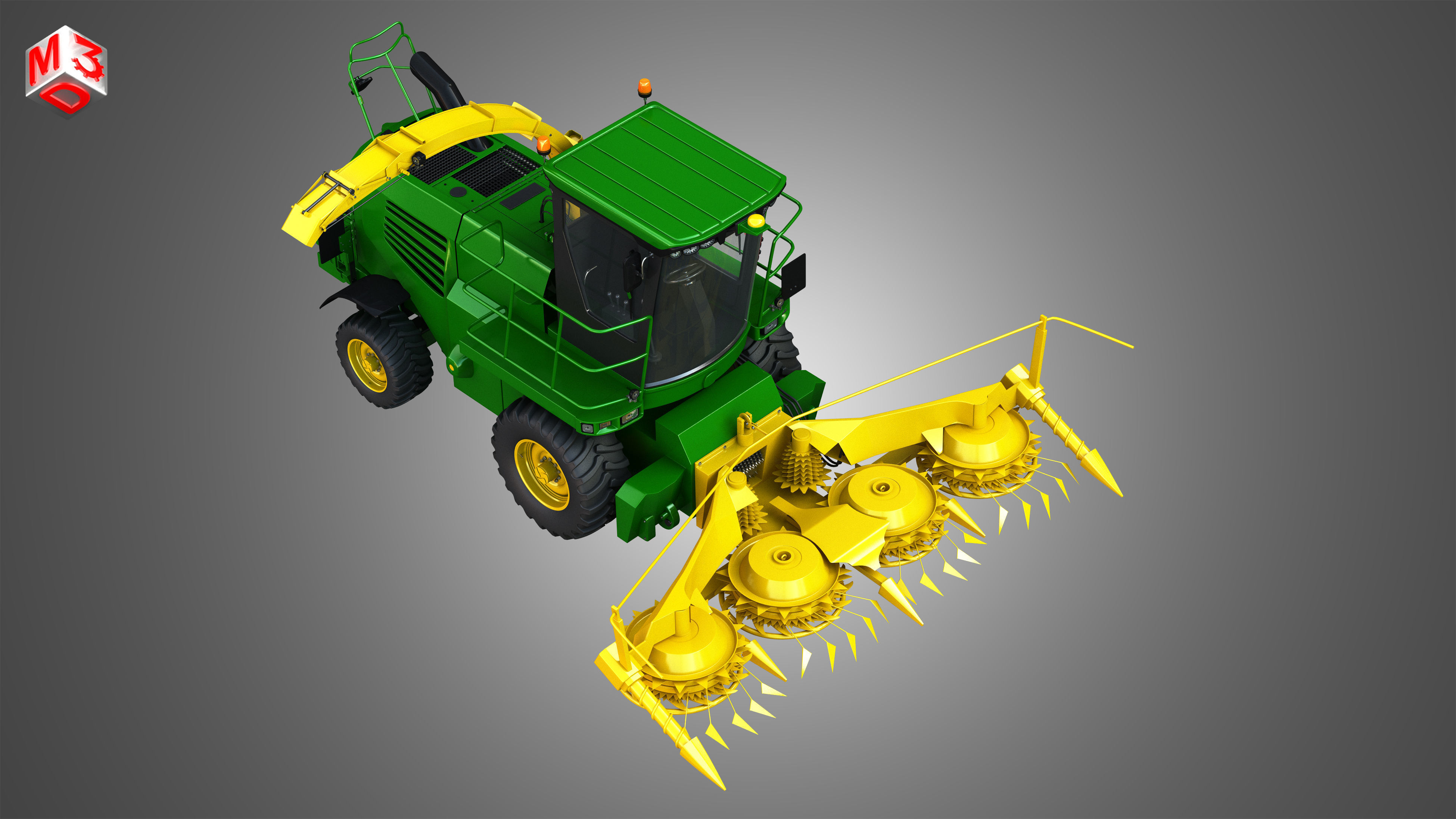 JD - 7300 Forage Harvester Combine 3D model_8