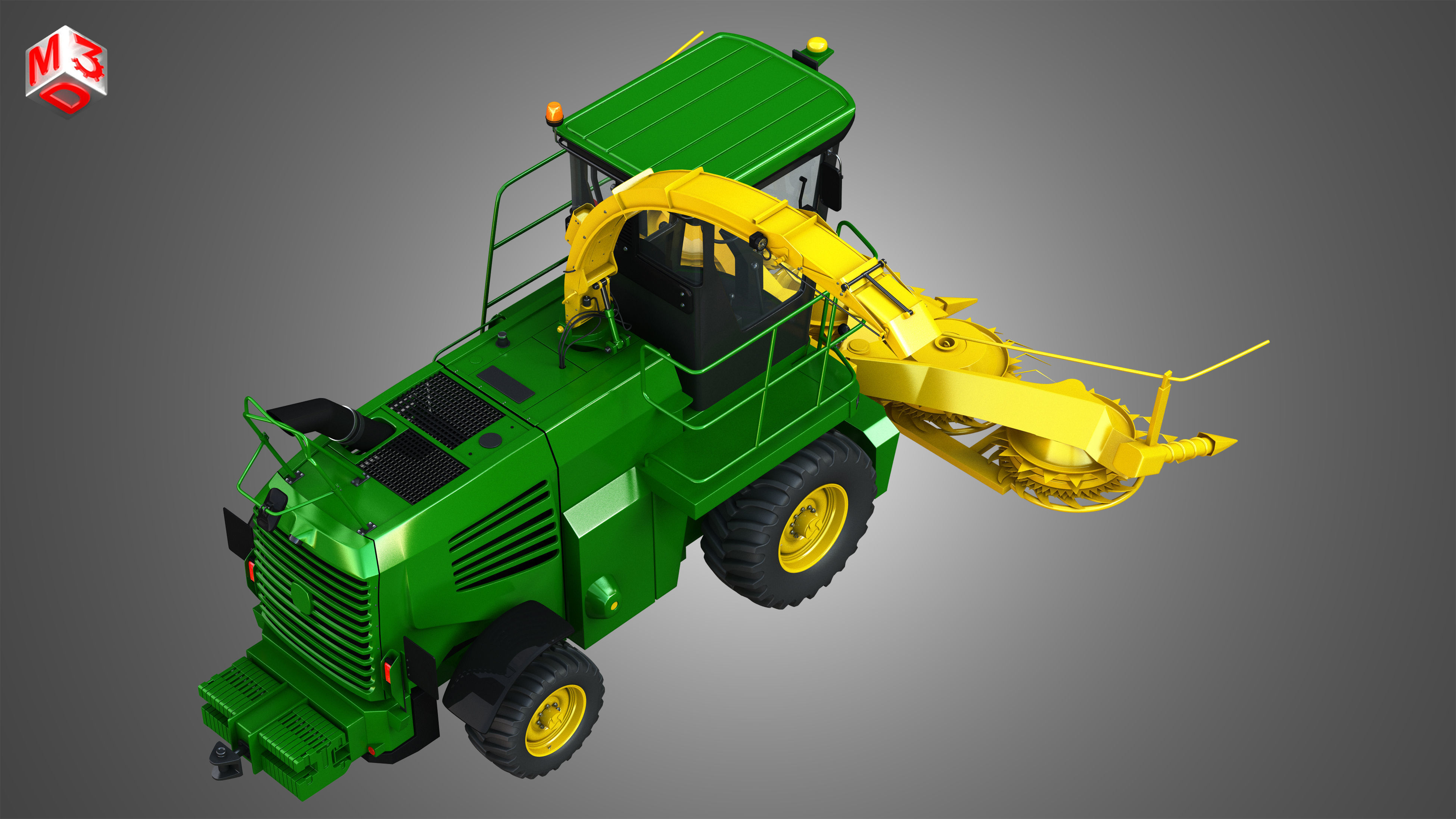 JD - 7300 Forage Harvester Combine 3D model_7