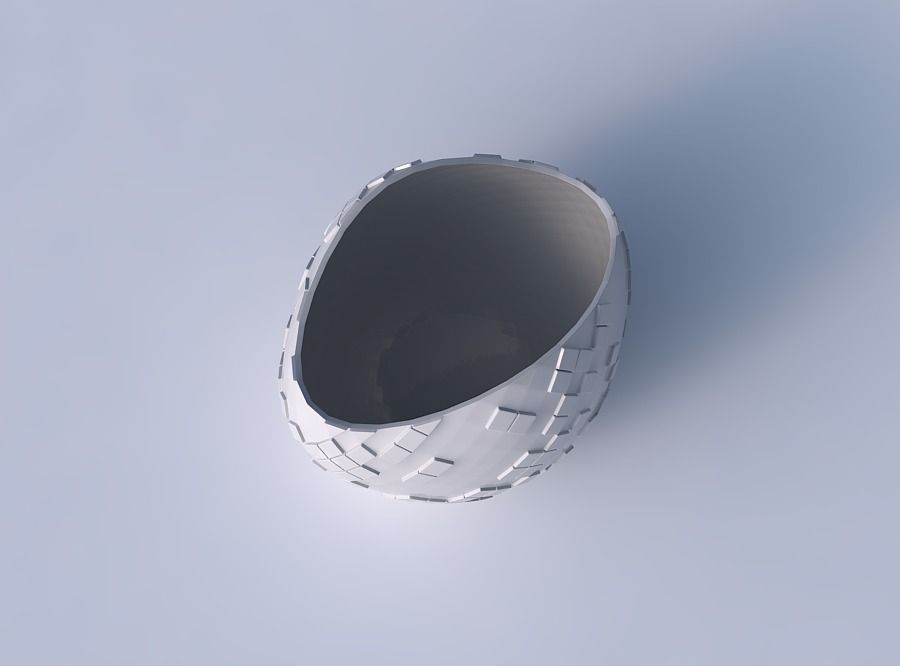 Bowl compressed 3 with scattered diagonal grid plates 3D print model_2