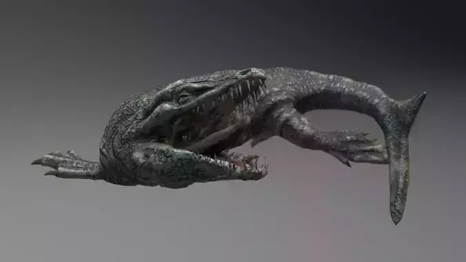 Dakosaurus SeaMonster Series1 Low-poly 3D model