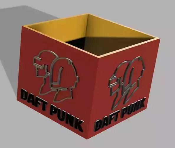 POT A CRAYONS DAFT PUNK 3D print model