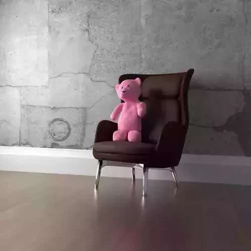 Bear in a chair