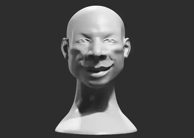 human head modern sculpture 3d print model 99