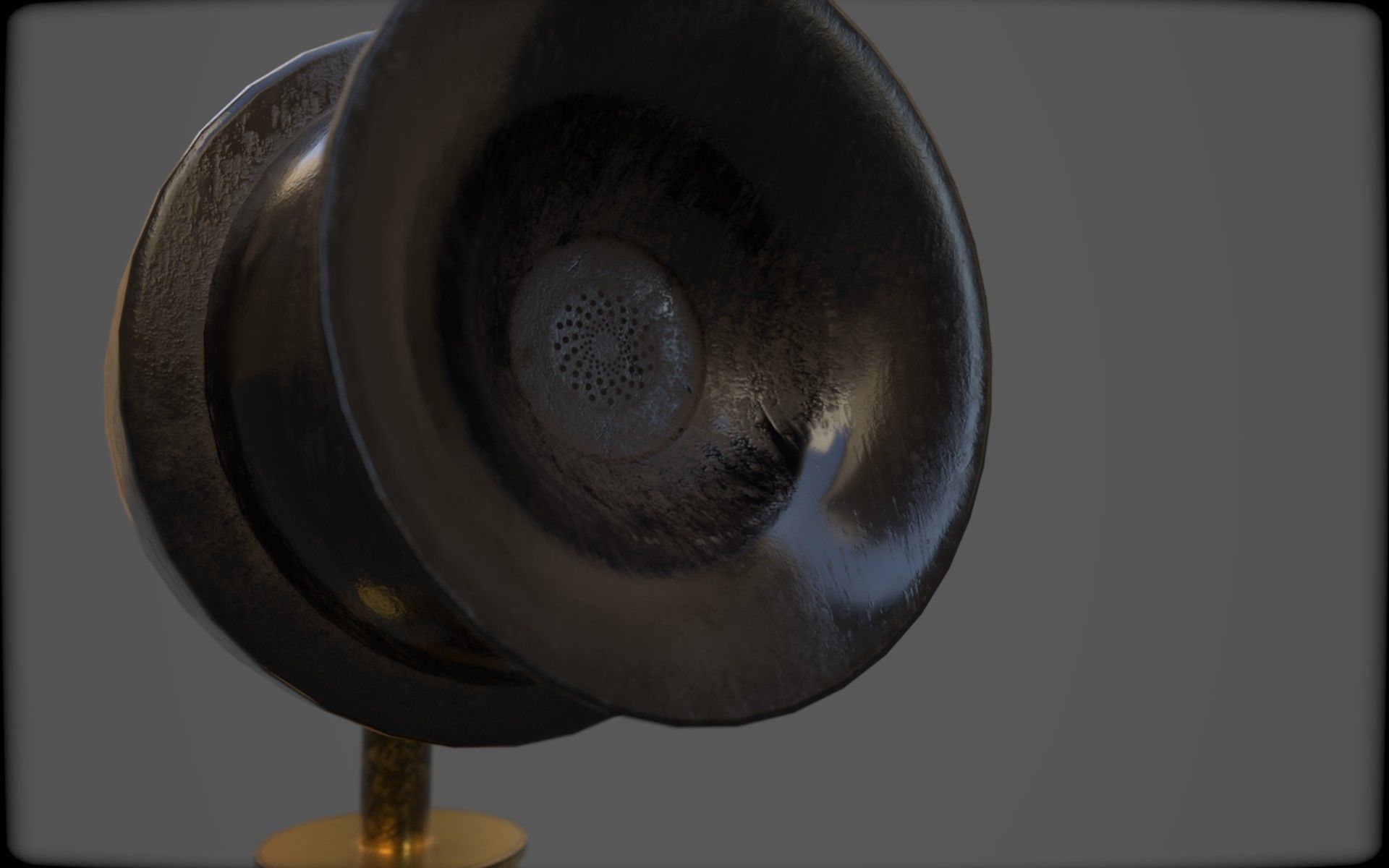 WW2 monophone Low-poly 3D model_5