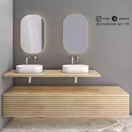 bathroom set 15 3D model