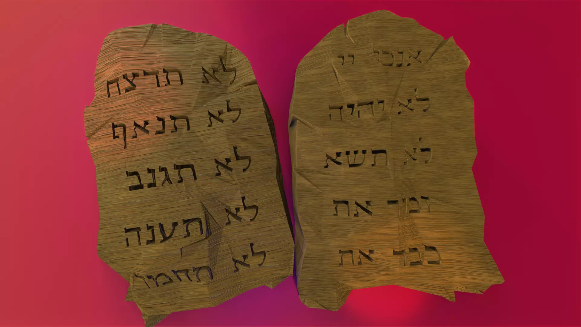 tablets of the 10 commandments 3D model