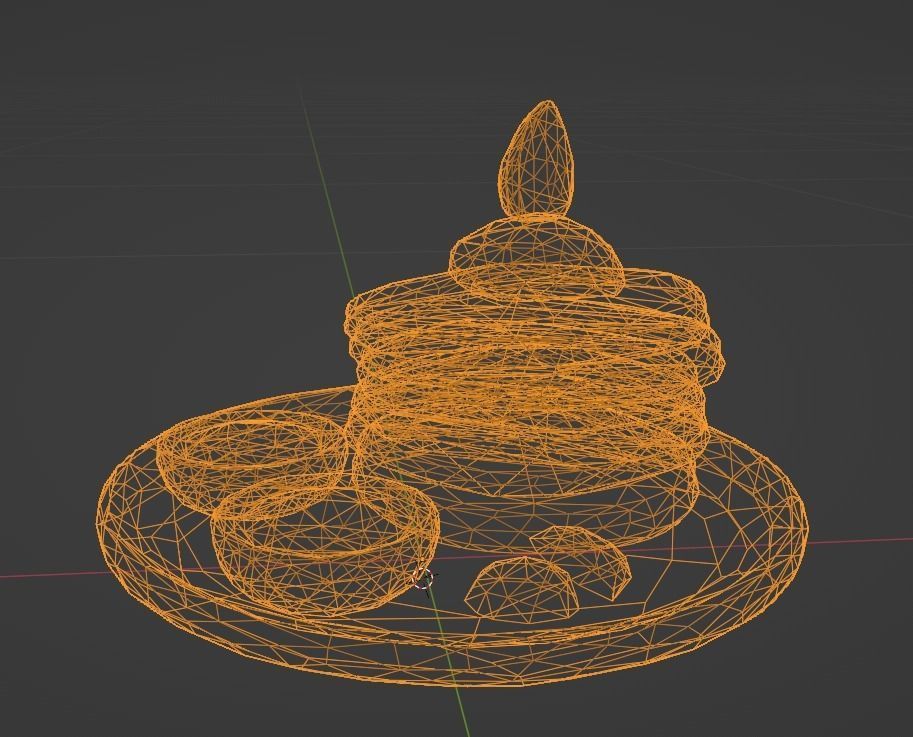 Low High Poly of 6 stylized Desserts for your renders and games Low-poly 3D model_10