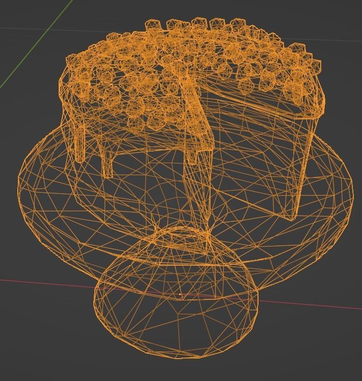 Low High Poly of 6 stylized Desserts for your renders and games Low-poly 3D model_11