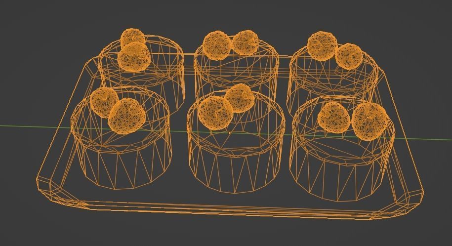 Low High Poly of 6 stylized Desserts for your renders and games Low-poly 3D model_13