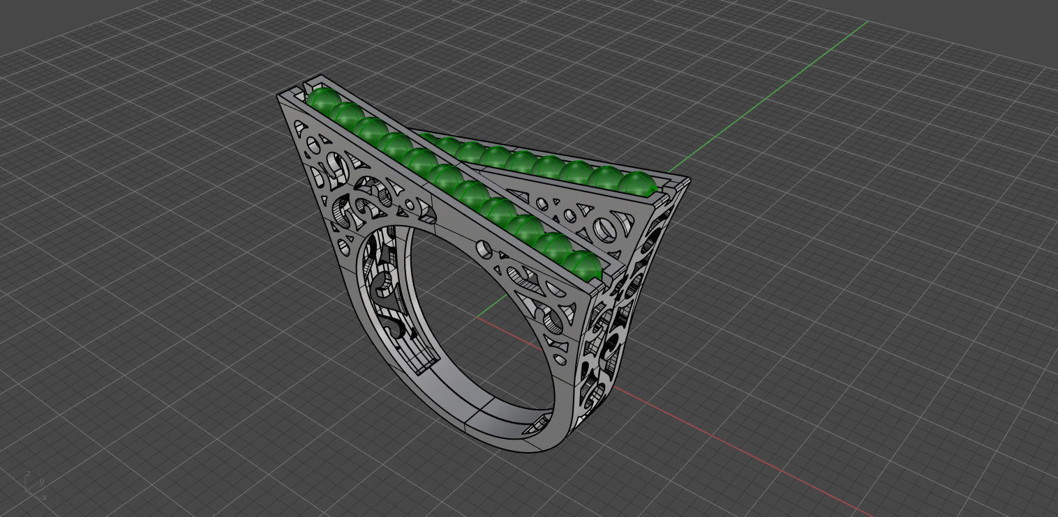 Ring set for using with ITALIAN ENGRAVED BALL on it    7 MODLE 3D print model_7