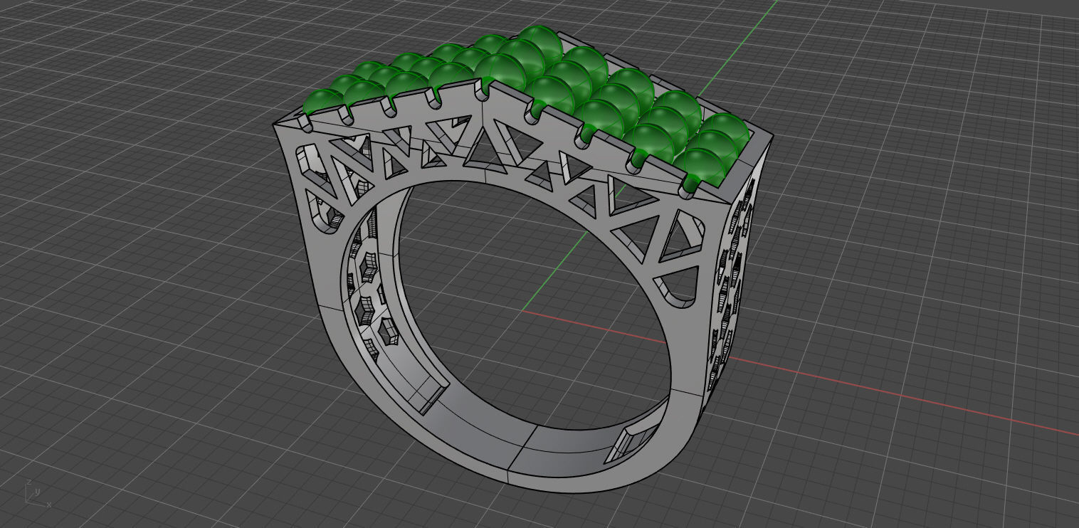 Ring set for using with ITALIAN ENGRAVED BALL on it    7 MODLE 3D print model_1