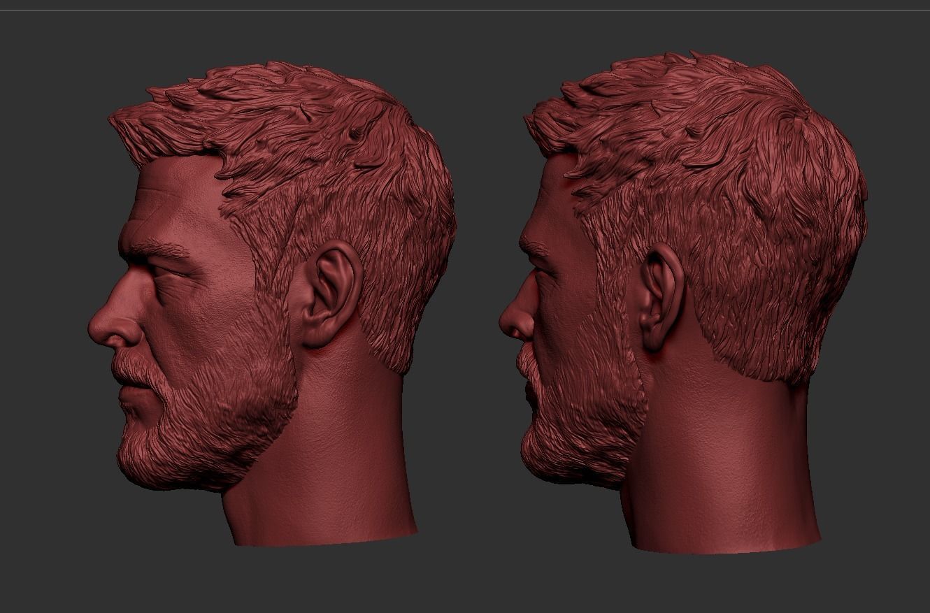 Thor- Chris Hemsworth Head 3D print model_6
