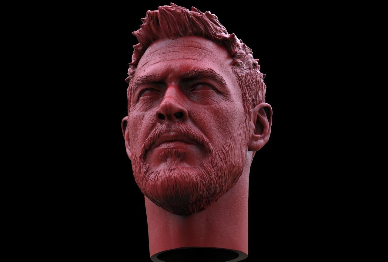 Thor- Chris Hemsworth Head 3D print model_1