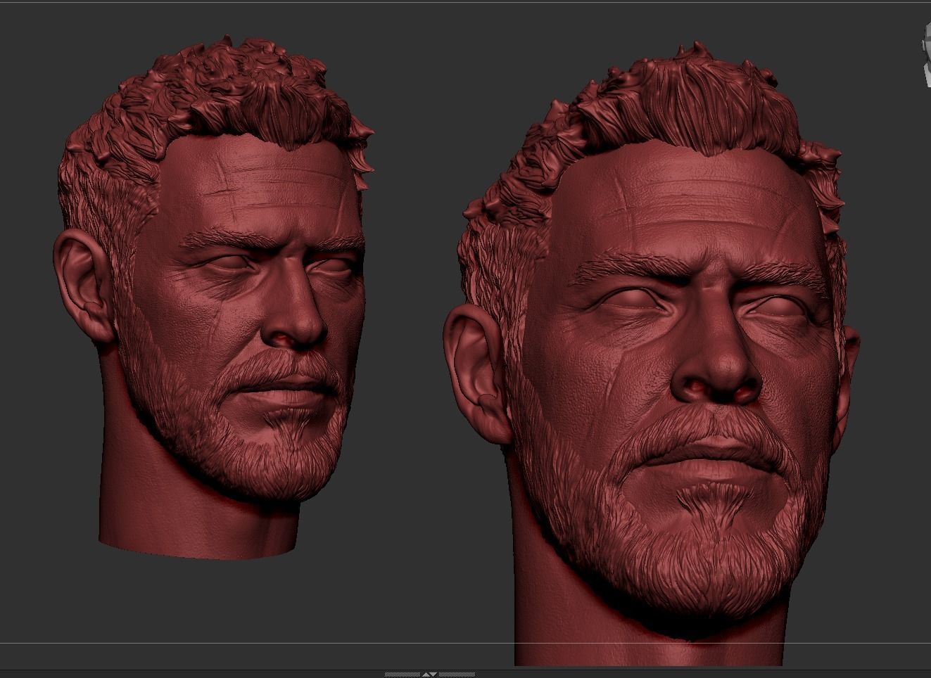 Thor- Chris Hemsworth Head 3D print model_8
