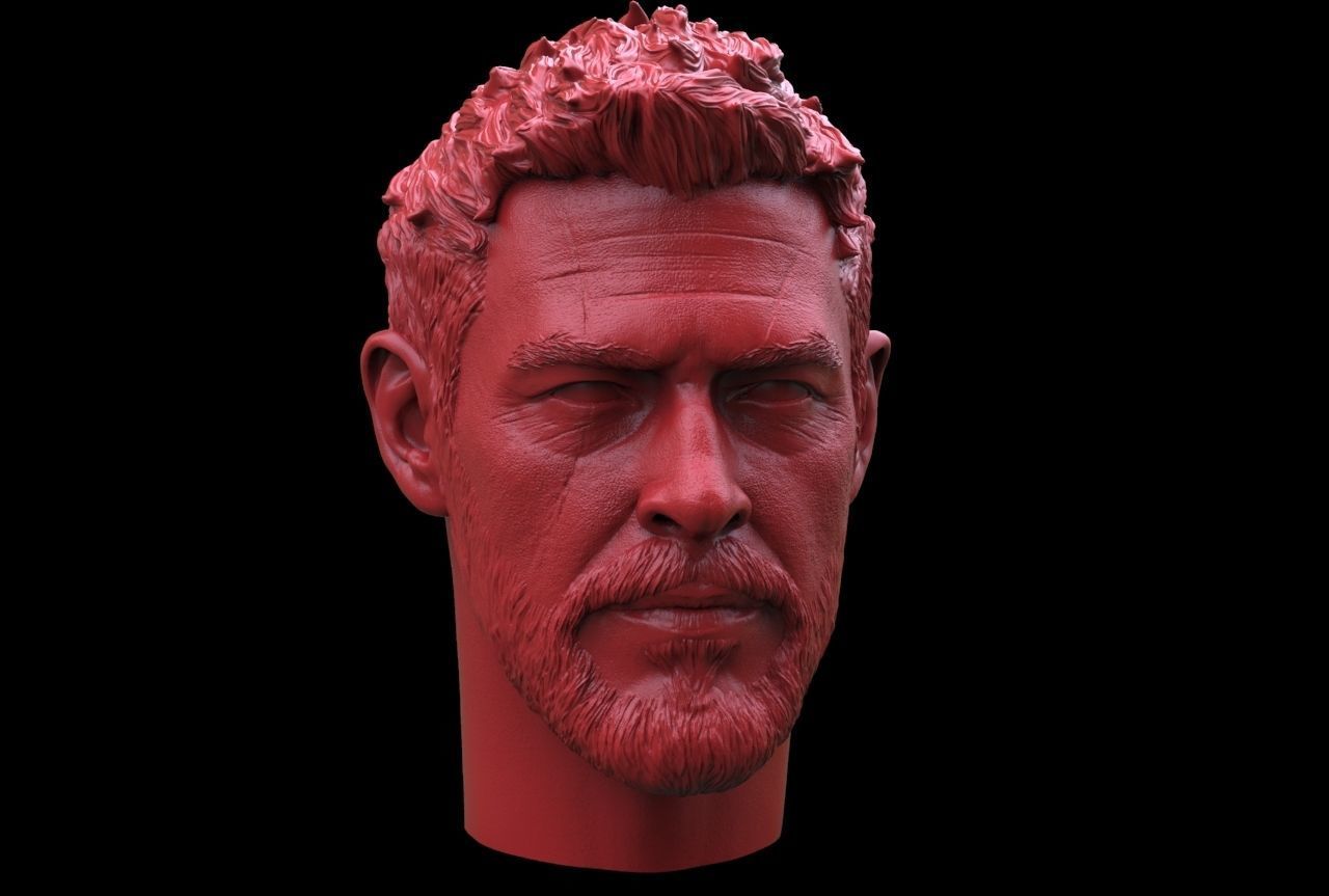 Thor- Chris Hemsworth Head 3D print model_2
