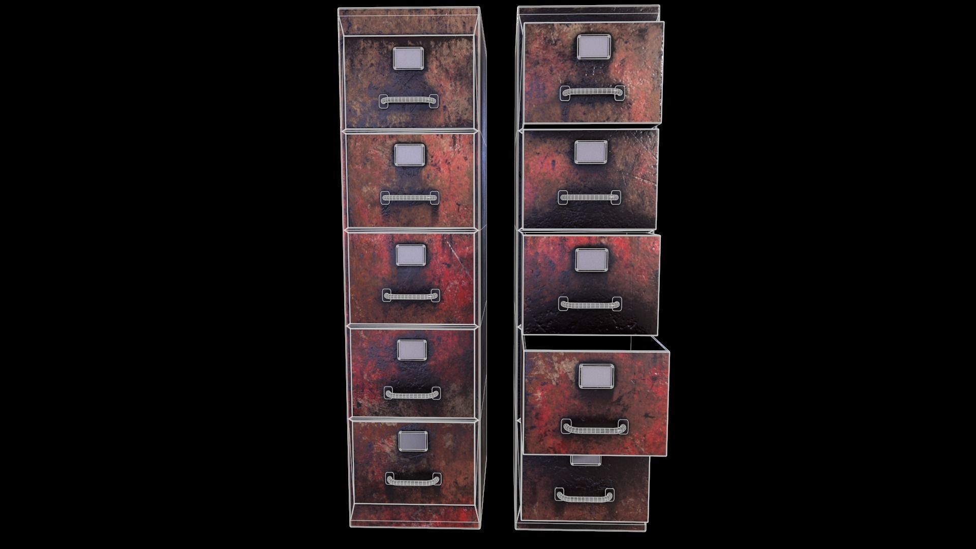 Cabinet V1 - 008 Low-poly 3D model_6