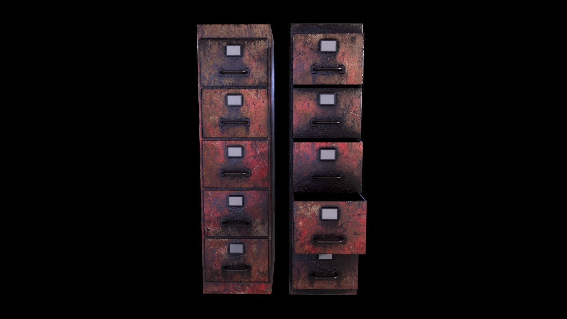 Cabinet V1 - 008 Low-poly 3D model_16