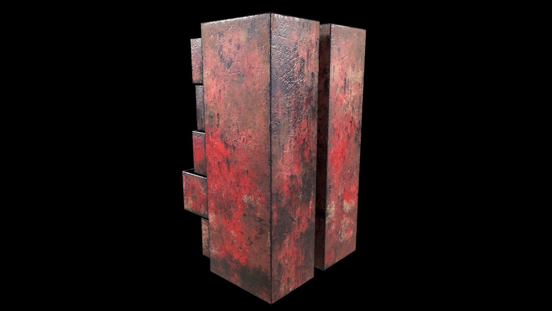 Cabinet V1 - 008 Low-poly 3D model_4