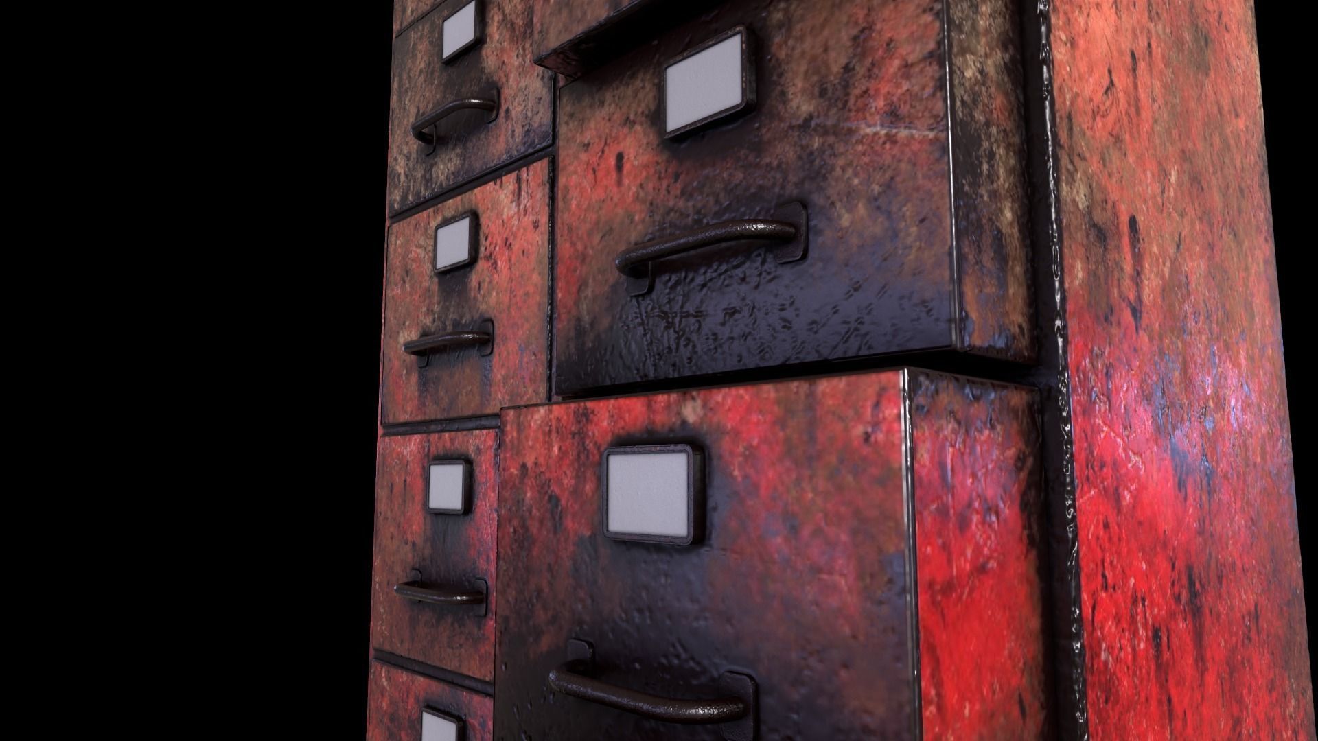 Cabinet V1 - 008 Low-poly 3D model_9