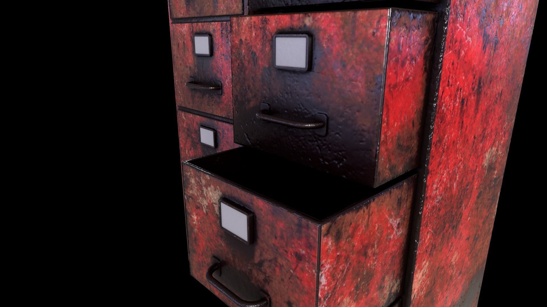 Cabinet V1 - 008 Low-poly 3D model_8