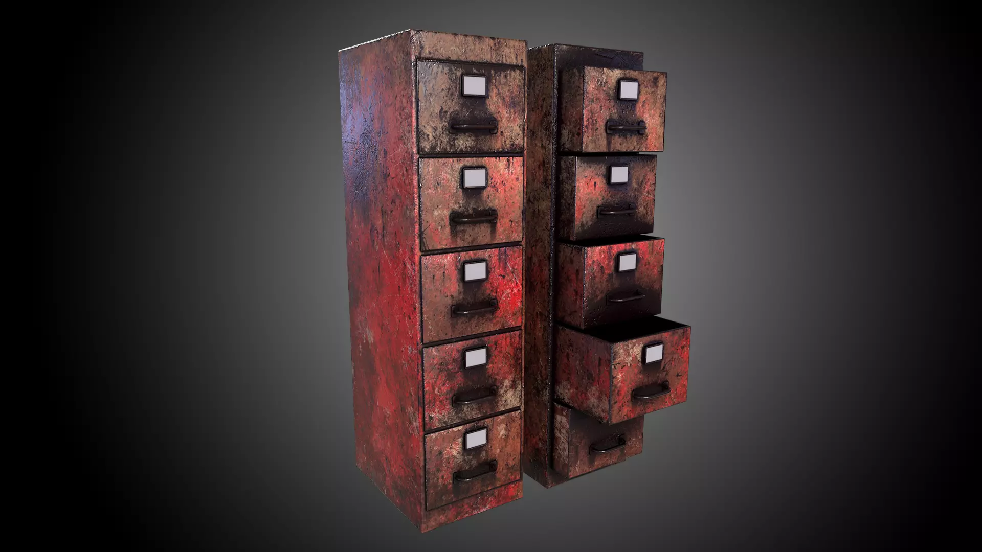 Cabinet V1 - 008 Low-poly 3D model_0