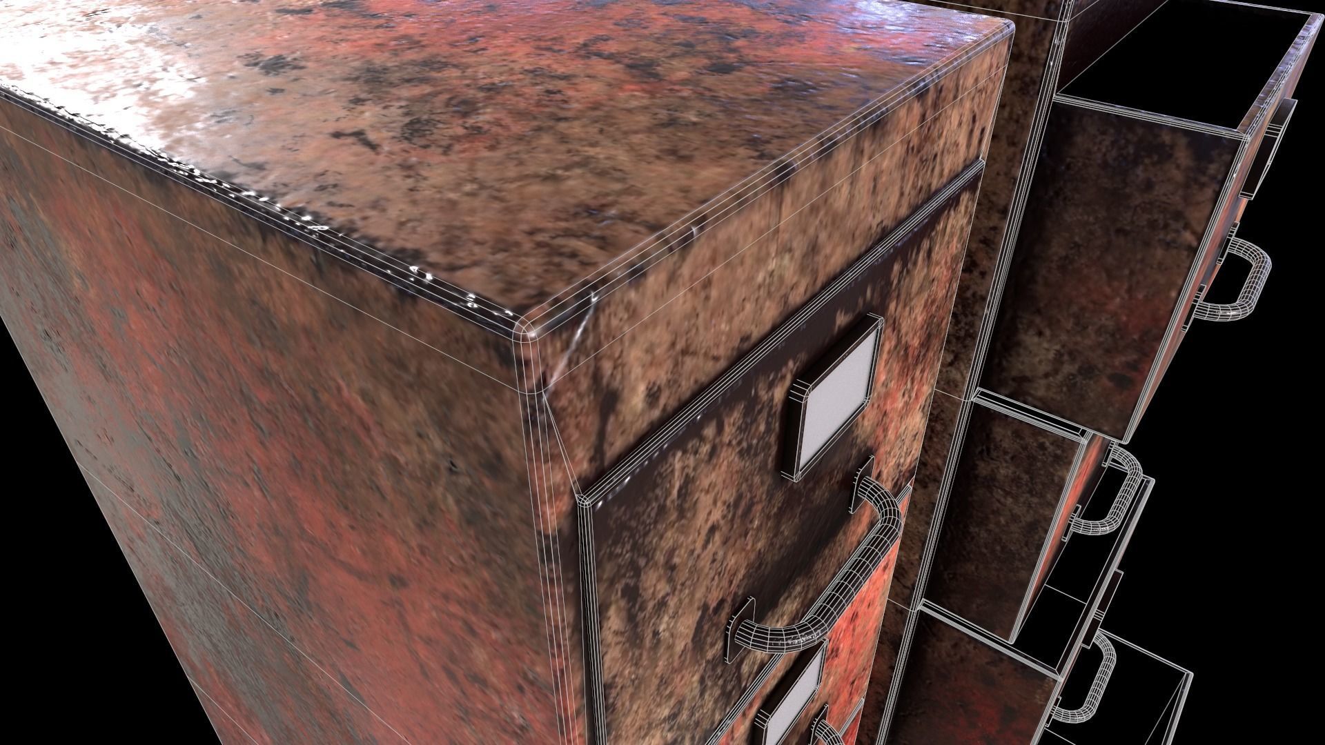 Cabinet V1 - 008 Low-poly 3D model_15