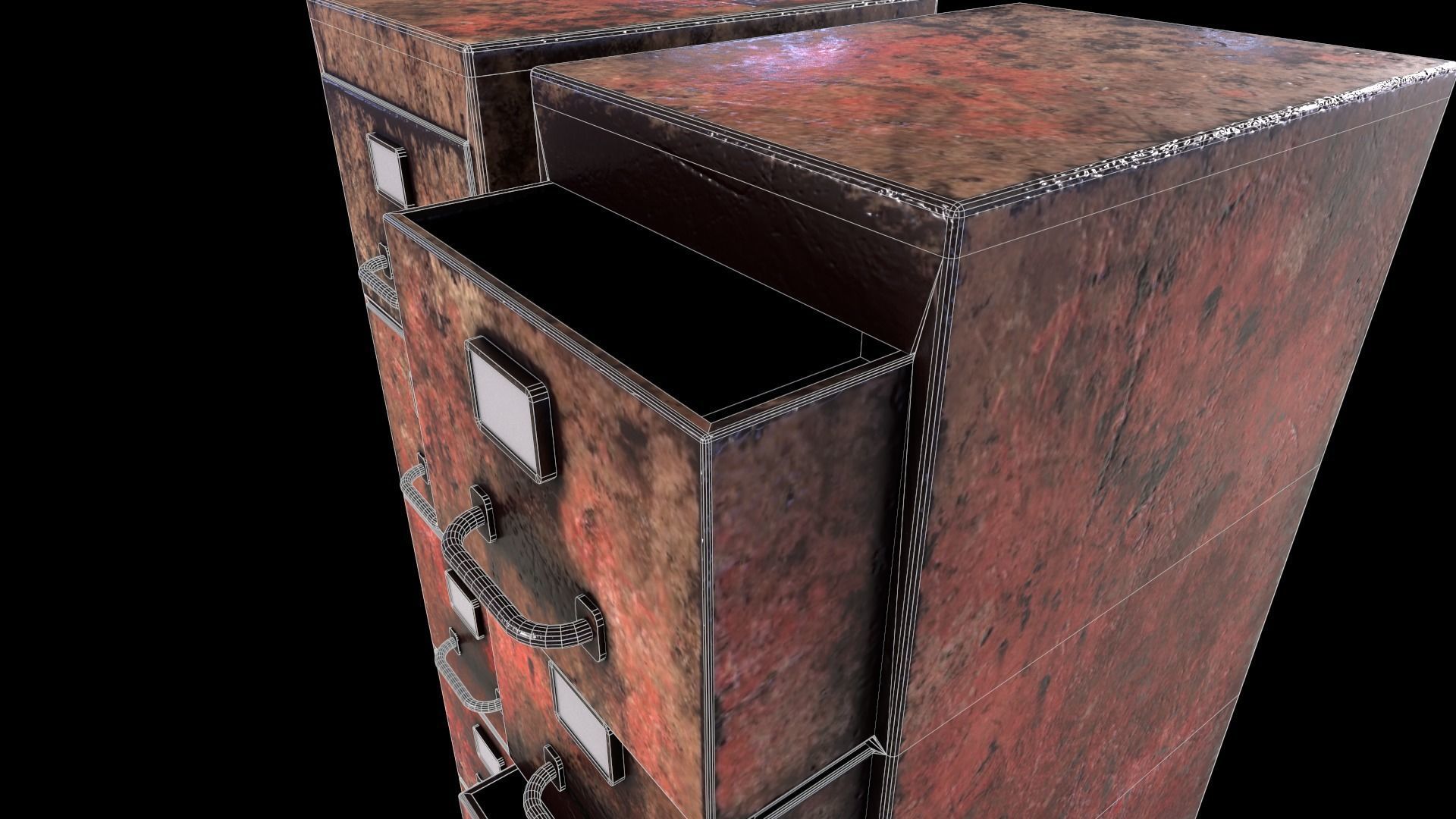 Cabinet V1 - 008 Low-poly 3D model_11