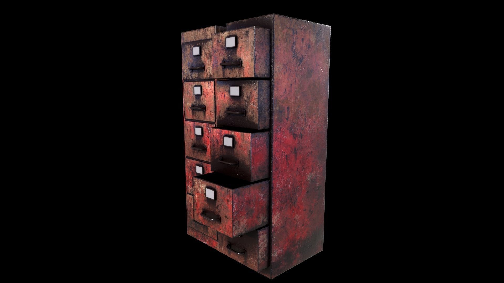 Cabinet V1 - 008 Low-poly 3D model_7