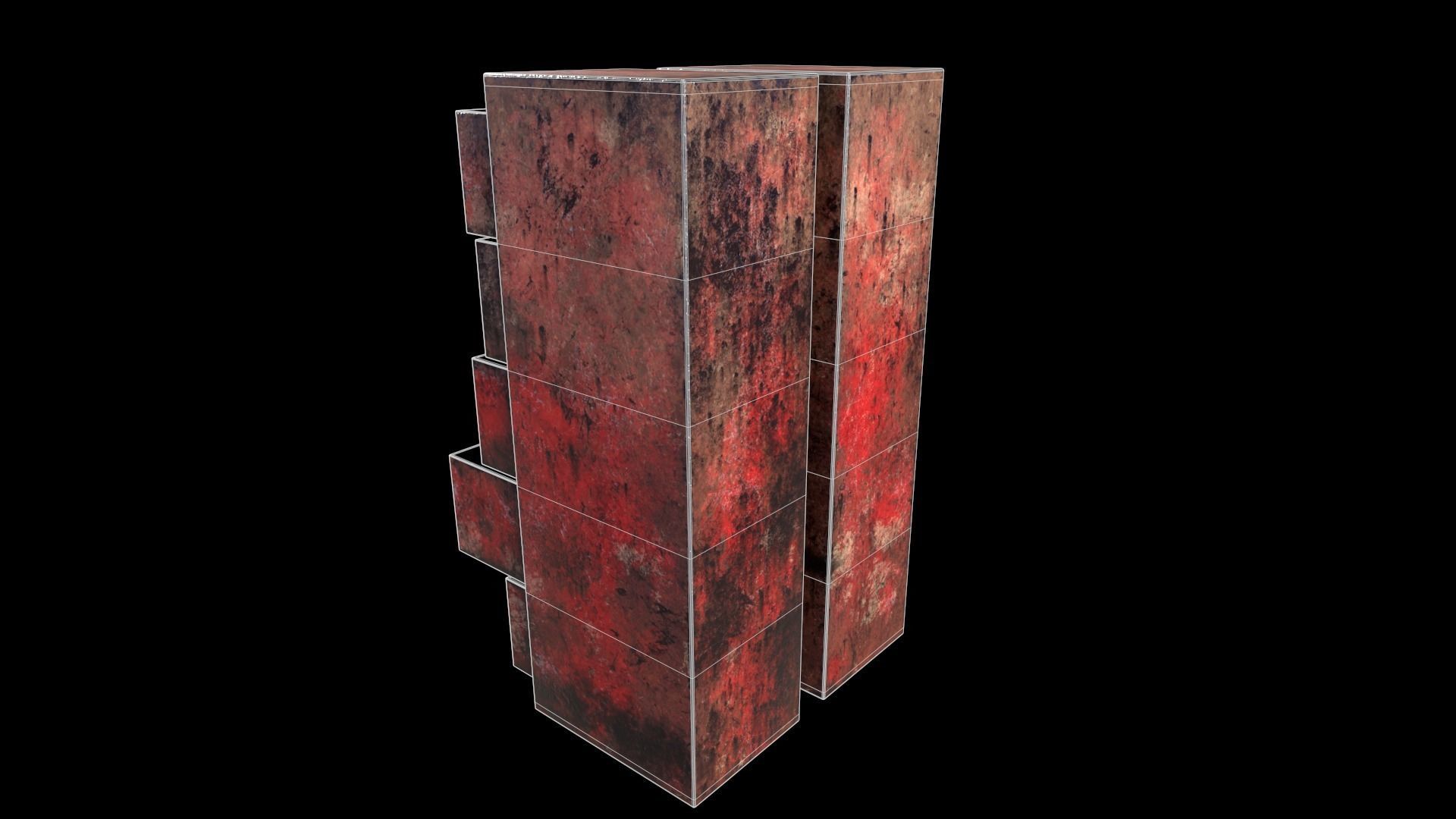 Cabinet V1 - 008 Low-poly 3D model_10