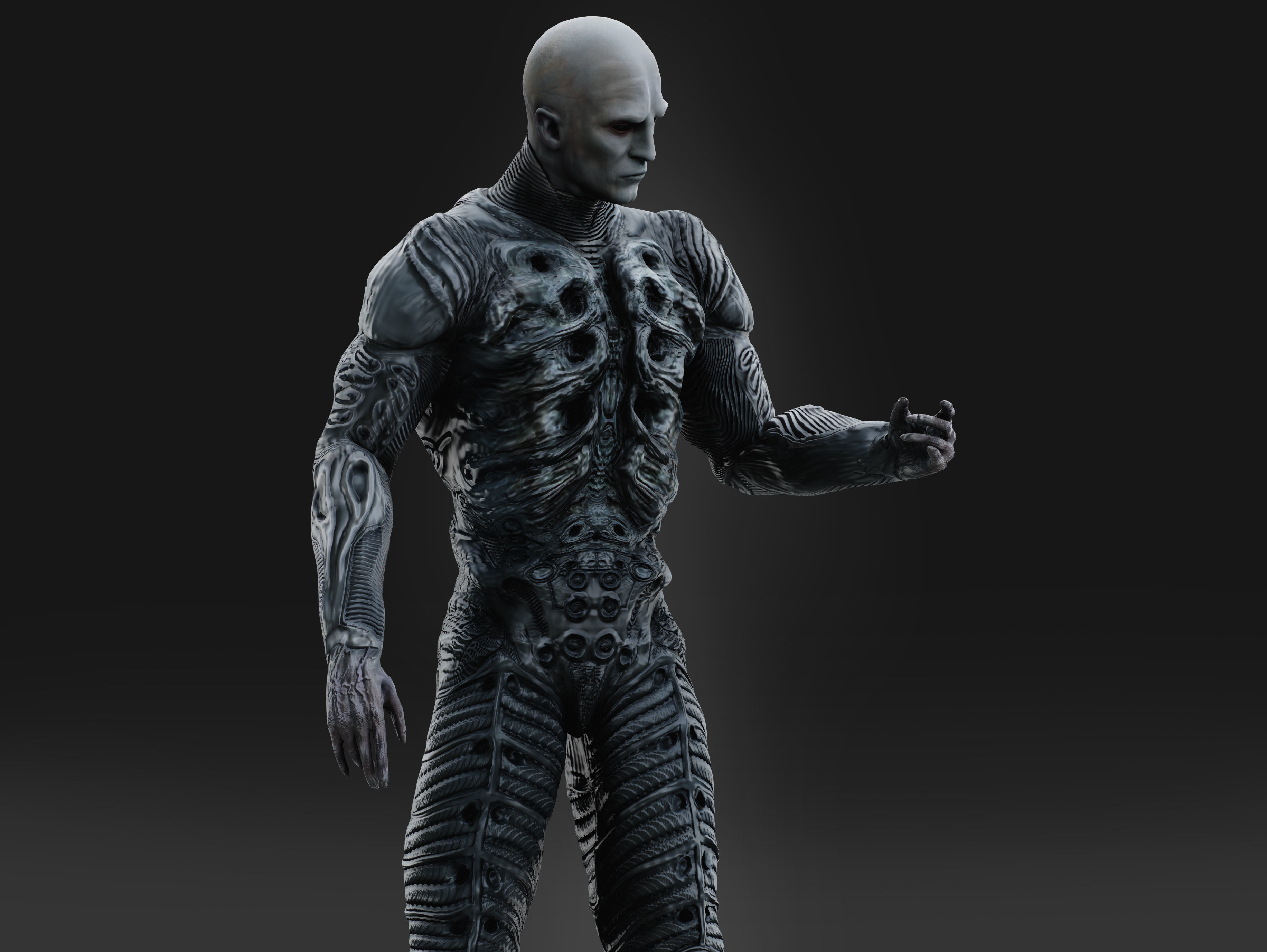 Engineer Prometheus Low-poly 3D model_7