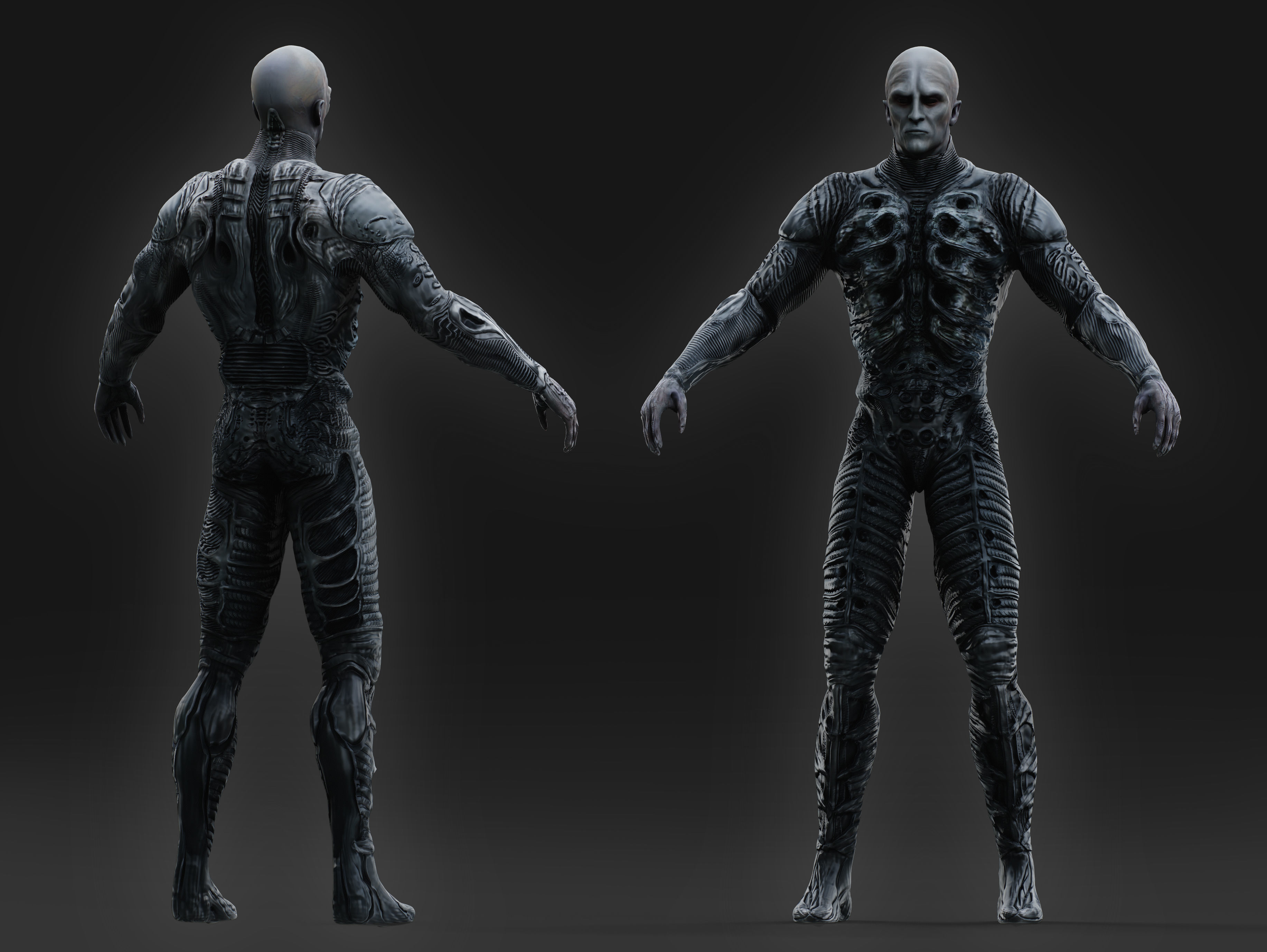 Engineer Prometheus Low-poly 3D model_8