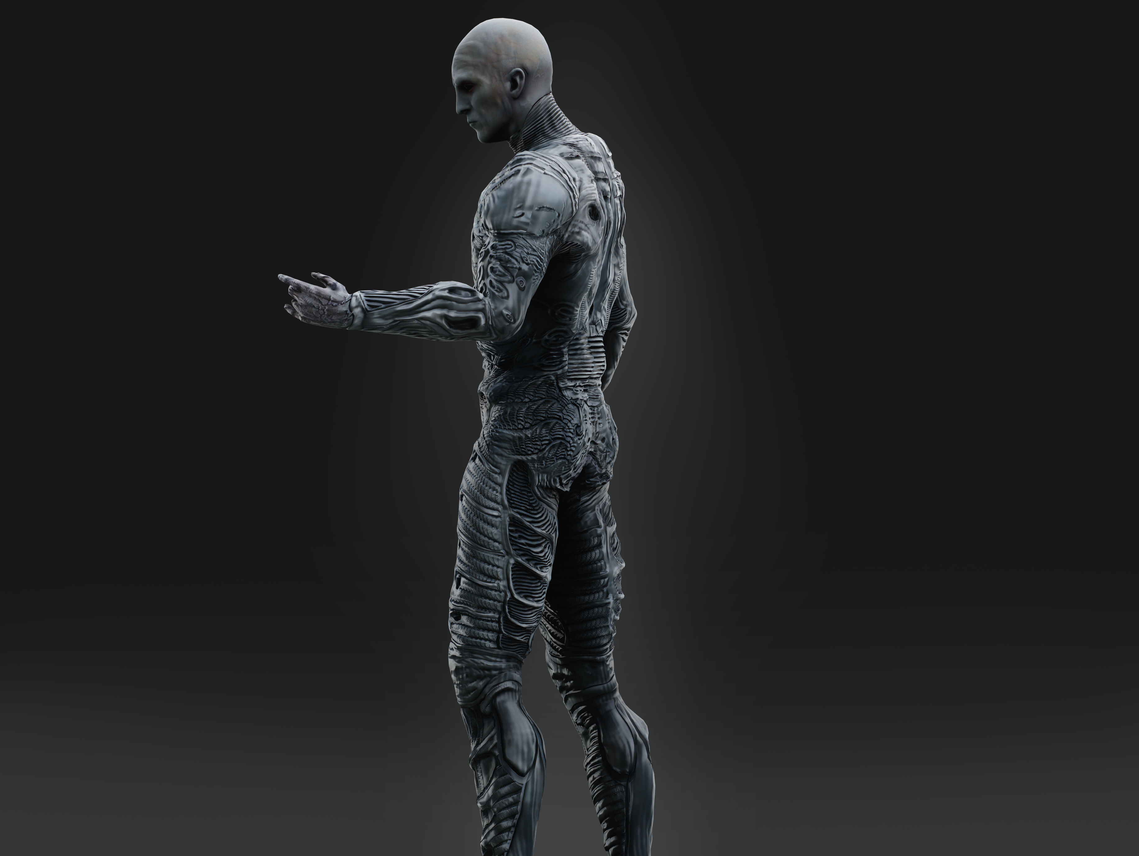 Engineer Prometheus Low-poly 3D model_6