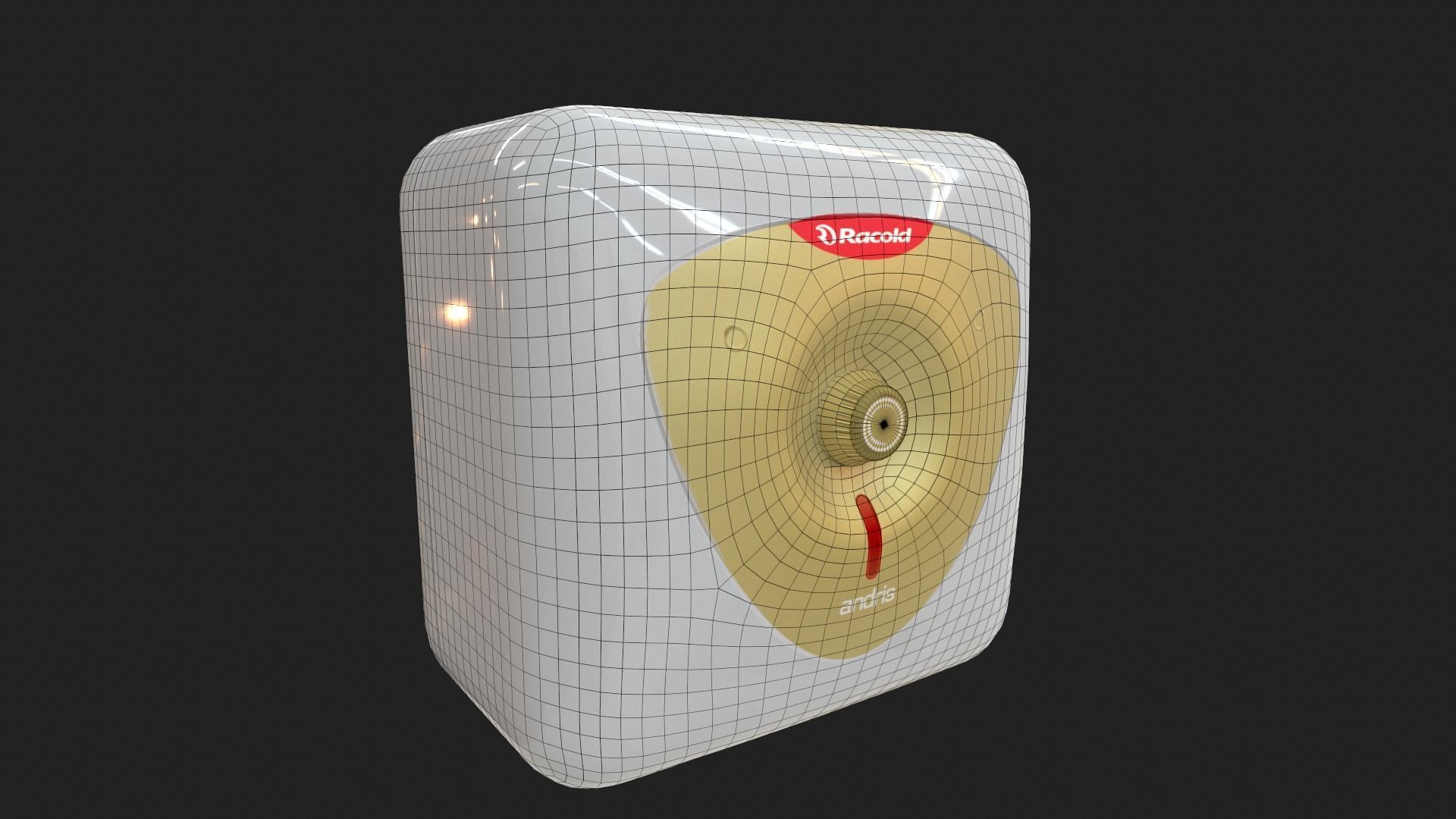 Bathroom Water Heater Geyser - Racold Andris Low-poly 3D model_6