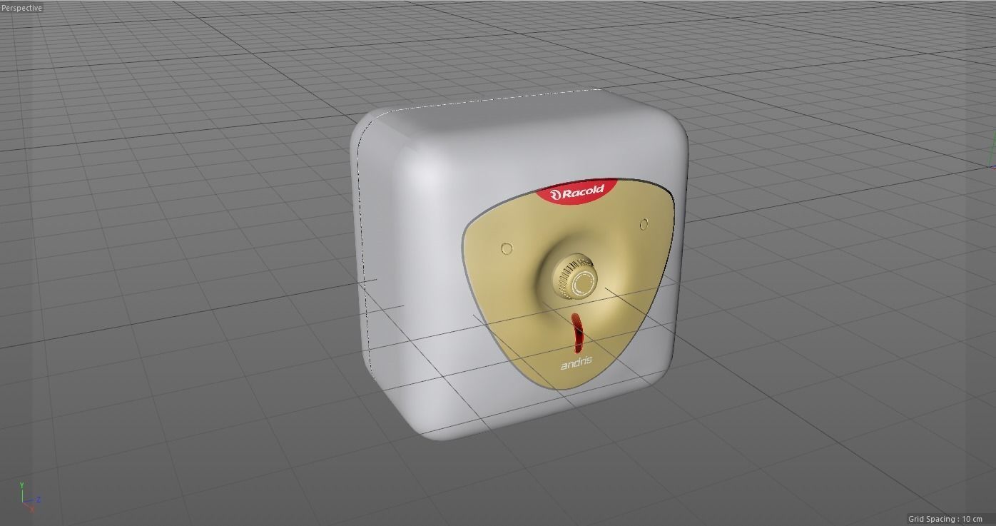 Bathroom Water Heater Geyser - Racold Andris Low-poly 3D model_17